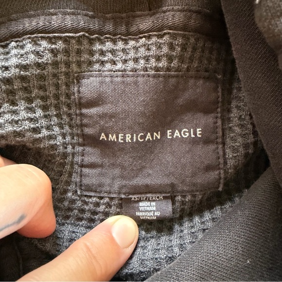 American Eagle Dark Gray Hooded Sweater Size XS - Picture 4 of 6